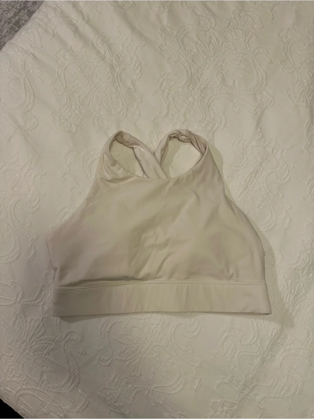White High-Neck Sports Bralette